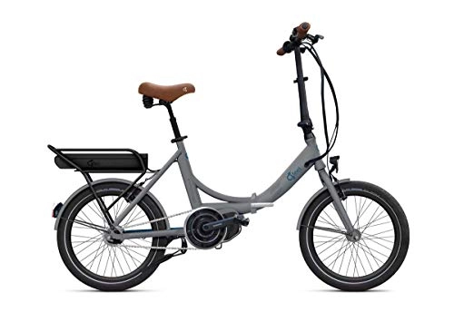 Vélos électriques : Vlo Pliant Assistance Electrique O2FEEL Peps N7C E5000 Grey Blue-20' Pack 600