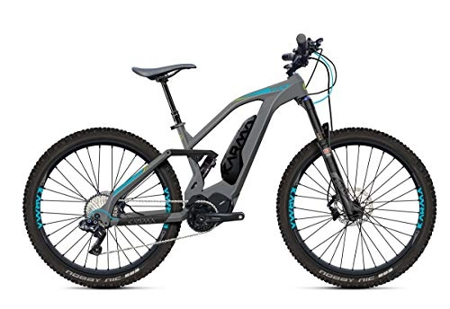 Vélos électriques : VTT Assistance Electrique KARMA FS + XT Boost E8000 Grey Blue Green-L