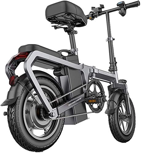 Vélos électriques : Vtt electrique, 14 vélos pliants électriques for unisexe en alliage d'aluminium avec 400W 48V Lithium-ion rechargeable Mini vélo électrique avec compteur intelligent LCD et récupération d'énergie syst