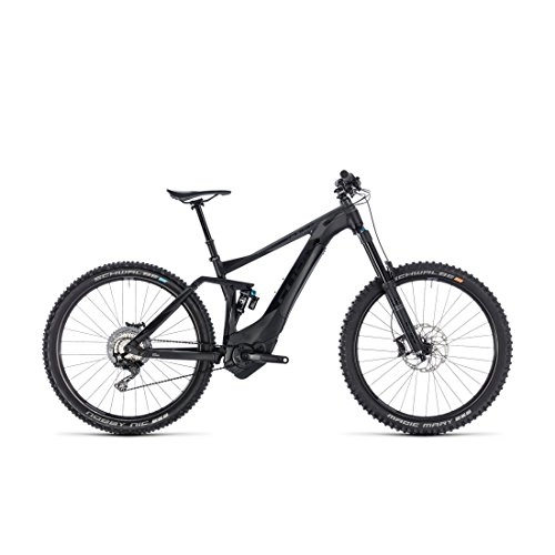 Vélos électriques : VTT à assistance électrique Cube Stereo Hybrid 160 SL 500 27.5 black'n'grey 2018 - 16"