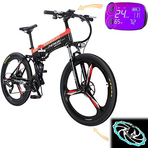 Vélos électriques : VTT électrique, avec Batteries Lithium-ION, Vélo électrique 26 Pouces Repliable, Gros Pneu Electric Bike pour Adulte Femme / Homme