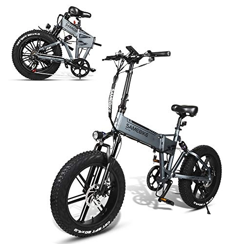 Vélos électriques : Vélo De Ville Électrique Suspension Complète Premium, Vélo Électrique Pliant Smart Ebike Roues De 20 Pouces, 7 Vitesses Système De Transmission Professionne