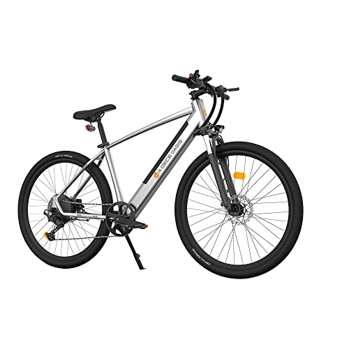 Vélos électriques : Vélo Electrique ADO D30, VTT Électrique d'assistance à la pédale, Shimano 11, Écran LCD et LED Luci, 10.4Ah, 25 km / h, 250W, E-Bike pour Ville / Plage / Neige, Blanc