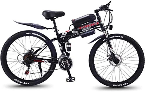 Vélos électriques : Vélo, vélos électriques rapides pour adultes pliant électrique de montagne de montagne, vélos de neige 350W, batterie lithium-ion 36V 8ah amovible pour, Premium adulte Suspension complète 26 pouces vé