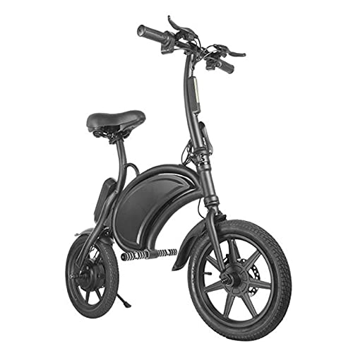 Vélos électriques : Vélo Électrique Pliable 14 Pouces 36V E-Bike avec Batterie Au Lithium 7.8Ah, Vélo De Ville Vitesse Maximale 25 Km / H, Frein À Disque, Taille Dépliée: 105 * 96 * 50 Cm, Noir