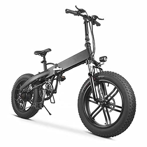 Vélos électriques : Vélo Électrique Pliable, Jusqu'à 30km / h, Vitesse Réglable Urban Bike, Autonomie 50-80km, Batterie 36V / 10.4Ah 500W, Adulte E-Bike, Noir