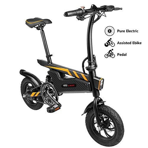 Vélos électriques : Vélo Électrique Pliant 12", Vélo Adulte Pliant Moteur 250W, Vitesse jusqu'à 25 km / h, 36V 6.0Ah Batterie, City E-Bike pour Adultes Ville Navettage