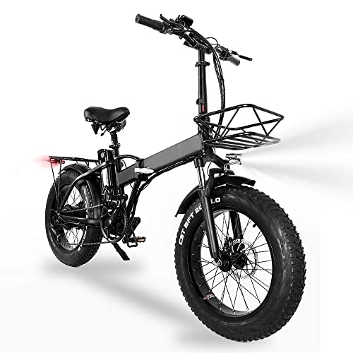 Vélos électriques : Vélo Électrique Pliant Gros Pneu 20"* 4" VTT Fat Bike