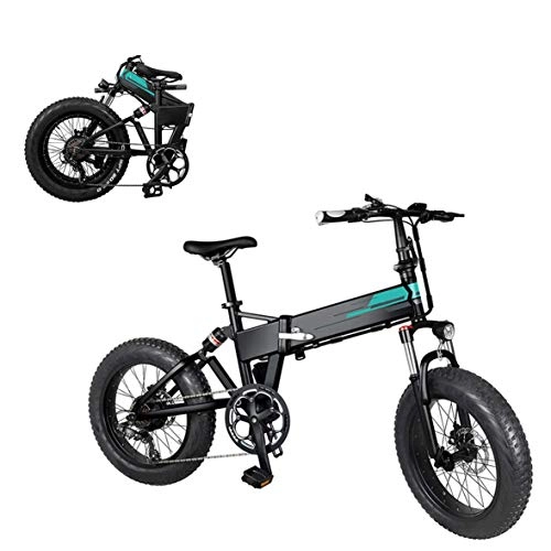 Vélos électriques : Vélo électrique, 20x4 Pouces 250W 7 Vitesses en Aluminium Pliable vélos électriques 36V 12.5Ah Grande Batterie Cpacity pour Adulte Femme / Homme