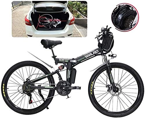Vélos électriques : Vélo électrique Adulte pliant vélos électriques confort vélos hybrides couchés / vélos routiers de 26 pouces pneus Vélo électrique 500W Moteur 21 vitesses Décalage pour la camaradement de la ville Voy