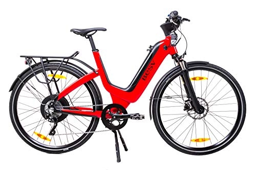 Vélos électriques : Vélo électrique BESV JS1 28" - Pour femme - Vélo électrique - Shimano XT 10 vitesses - Rouge
