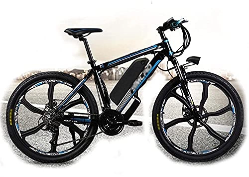 Vélos électriques : Vélo électrique de 26 Pouces 48V 350W Vélo électrique avec 21 Vitesses Ebike 350W Mountain Bike Color Système Système d'huile et de gaz Verrouillable Suspension Fourchette Ebike-48v10ah