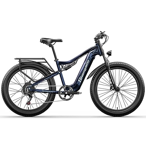 Vélos électriques : Vélo électrique MX03 Moteur Puissant 7 Vitesses Shimano, Cadre en Aluminium, pneus Gras 26'' 48V 17.5AH