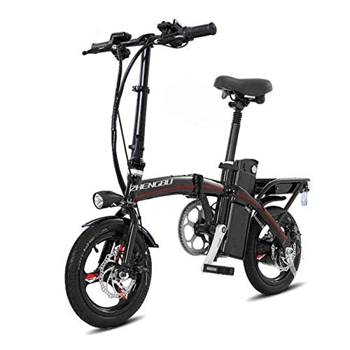 Vélos électriques : Vélo électrique Pliable Adulte Léger et aluminium E-Bike avec des pédales d'alimentation Assist et 48V au lithium-ion vélo électrique avec 14 pouces Roues et 400W Hub moteur Vélos électriques