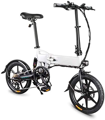 Vélos électriques : Vélo électrique pliable de 16 pouces, vélo électrique en aluminium pour vélo électrique pour adultes avec batterie au lithium intégrée 36V 7.8AH, moteur sans balais 250W et freins mécaniques à doub