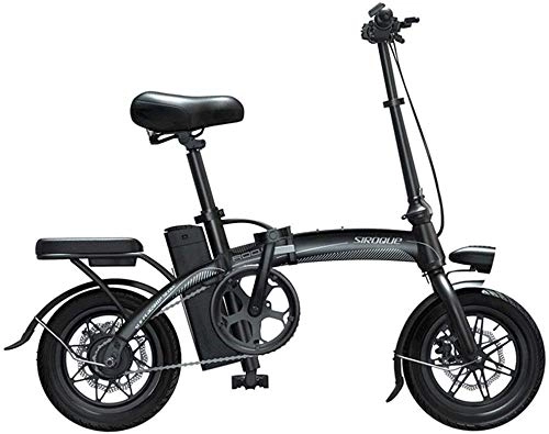 Vélos électriques : Vélo électrique Pliable Portable Et Facile à Ranger Batterie Au Lithium-ion Et Moteur Silencieux Pouce Vélo électrique Avec Affichage De La Vitesse LCD Vitesse Maximale 35 Km / H, 50to100KM Black