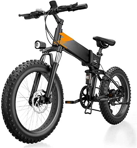 Vélos électriques : Vélo électrique Pliable, Vélo de neige électrique, vélo de montagne électrique de 20 en 26in pour adultes FAT Pneu Vélo électrique pliant avec 48V 10Ah Batterie Lithium-Ion anti-vol 400W Charge maxima