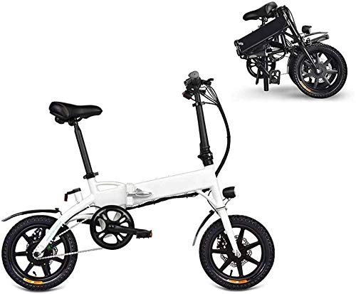 Vélos électriques : Vélo électrique Pliable, Vélo de neige électrique, vélos électriques pliants adultes confort vélos hybrides couchent / vélo de route 14 pouces, 250W 78Ah Batterie au lithium, alliage d'aluminium, frei