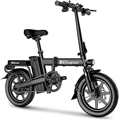 Vélos électriques : Vélo électrique Pliable, Vélo de neige électrique, vélos électriques rapides pour adultes à vélo électrique pliable de 14 pouces avec lumière LED à l'avant pour adulte amovible 48V Batterie Lithium-io