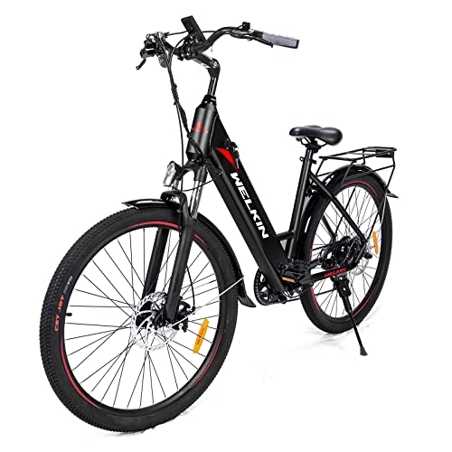 Vélos électriques : Vélo électrique pour adultes, VTT de 69, 8 cm, assistance au pédalage, vélo de navetteur, batterie Li-ion amovible 250 W, vitesse maximale 25 km / h (noir)