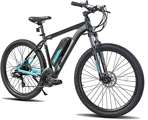 Vélos électriques : Vélo électrique Rockshark pour homme - 29 pouces - Avec éclairage LED - Shimano 21 vitesses - Batterie lithium-ion amovible de 36 V