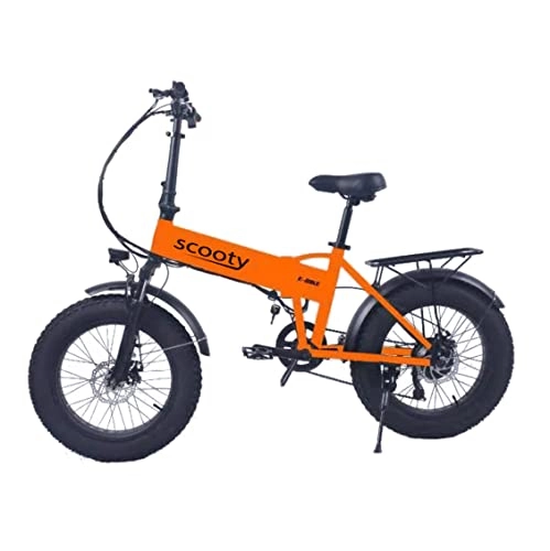 Vélos électriques : Vélo électrique SCOOTY BIG Cool 20" 250W 48V Brushless 6 Vitesses Shimano Autonomie 30km (Orange)