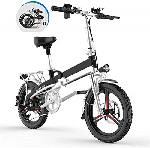 Vélos électriques : Vélo électrique Vélo électrique pliant pour adultes, vélo de vélo de vélos de montagne électrique de 20 ", trois modes d'assistance équitation 6080km pour la navette de la ville Travel de vélo en plei