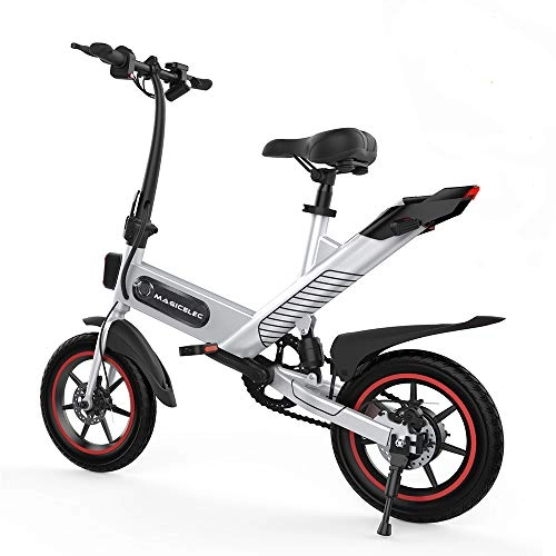 Vélos électriques : Vélos électriques pour Adultes, vélo électrique Pliable, Moteur 250W, Mode de Fonctionnement 3, pneus 14 Pouces Vélo de Ville électrique avec pédale, autonomie de 40 à 50 km (Y-Noir)