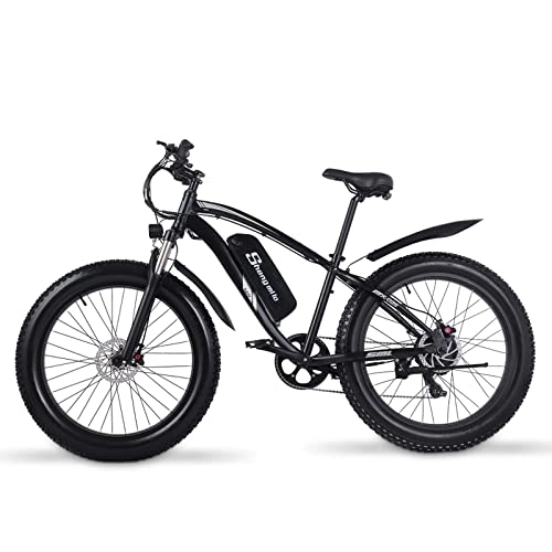 Vélos électriques : Vélos électriques Shengmilo, MX02S Édition Sport, Moteur sans balais, Batterie 17 Ah, 7 Vitesses, Instrument d'affichage Intelligent (Noire)