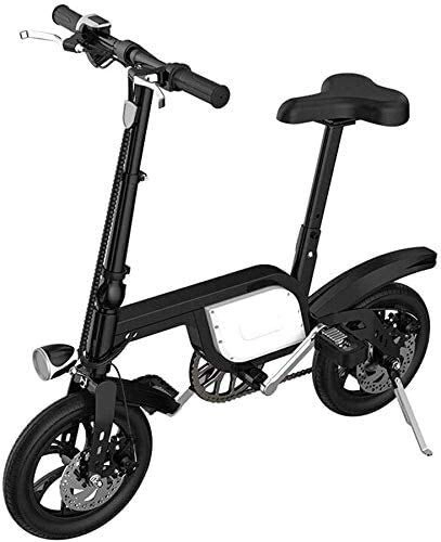 Vélos électriques : WANGCAI Mini électrique Pliant vélo, Cadre en Alliage d'aluminium Mini et Petit Pliant Batterie au Lithium Portable Pliant Batterie vélo, for Hommes et Femmes (Color : White)