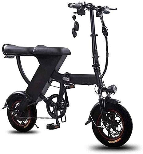 Vélos électriques : WANGCAI Vélo électrique Design Deux Roues Mini Pédale Voiture électrique en Aluminium léger et vélo Pliant avec pédales for Hommes et Femmes, 110 km