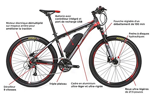 Vélos électriques : WEMOOVE Sport VTT à assistance électrique 19, 3 Kg, jusqu'à 140 Km d'autonomie !