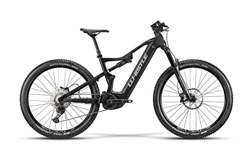 Vélos électriques : Whistle Nouvelle E-Bike 2022 MTB FULL CARBON 2022 B-RUSH C5.2 1APROD 12 V mesure 52 Noir XL