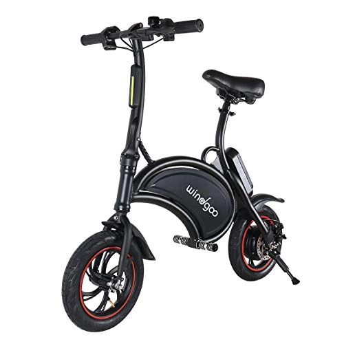 Vélos électriques : Windgoo Scooter électrique 12 pouces et 36 V de vélo électrique pliable avec batterie au lithium de 6, 0 Ah, vitesse maximale de vélo de ville 25 km / h (B15-Black)