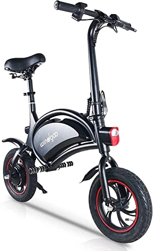 Vélos électriques : Windgoo Velo Electrique Pliable, Vitesse jusqu'à 25 km / h, 18 kilomètres la Longue Portée, Puissant Moteur 250W, 12" Velo Electrique Adulte (Noir)