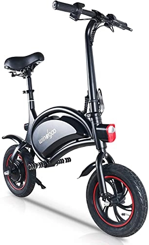 Vélos électriques : Windgoo Velo Electrique Pliable, Vitesse jusqu'à 25 km / h, 18km la Longue Portée, Puissant Moteur 250W, 12" Velo Electrique Adulte (Black)