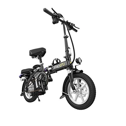 Vélos électriques : Wking Vélo électrique, vélo électrique 14 Pouces Adulte Portable déployante réglable la Bicyclette Trois Types de Mode d'amortissement Lourd 4