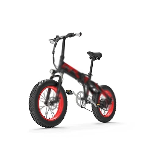 Vélos électriques : Wonzone ddzxc vélos électriques pliables vélo électrique pour homme VTT vélo électrique neige vélo électrique 20 pouces vélo électrique vélo électrique (couleur : rouge)