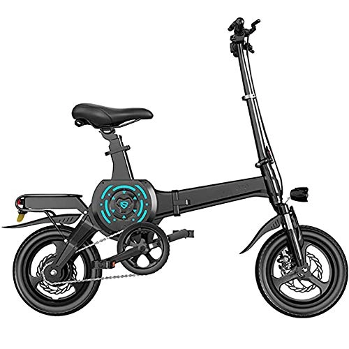 Vélos électriques : WXX Adultes électrique Pliant de vélos en Alliage d'aluminium Pliable Scooter électrique 48V Double Frein à Disque Batterie au Lithium Voiture vélomoteur 14" Petit Voiture électrique, 300Km