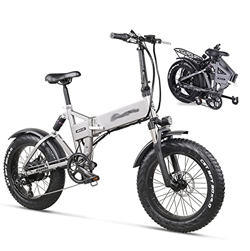 Vélos électriques : WZW MX21 Pliant Vélo Électrique 500W 48v 4.0 Gros Pneu pour des Hommes aux Femmes Vélo électrique Montagne Bicyclette Électrique Bicyclette Plage Neiger Croiseur Bicyclette