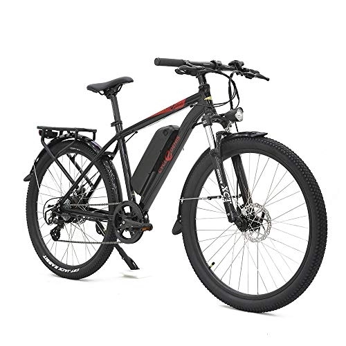 Vélos électriques : XBN Ranger Vélos électriques pour Adultes, eBikes Vélos, 27.5" 36V 250W 13Ah, Shimano 8 Vitesses, Amovible au Lithium-ION pour Hommes Femme Ebike (Rouge)
