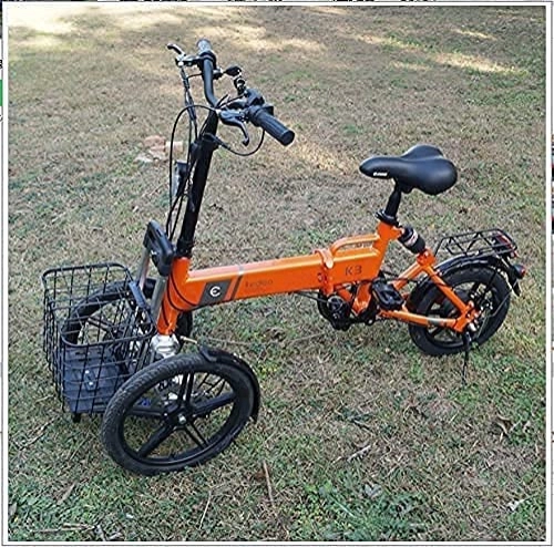 Vélos électriques : XJYXH Tricycle pliable multifonctionnel, anti-renversement électrique de voiture adulte scooter batterie voiture petit vélo électrique (couleur : A, taille : 10 A)