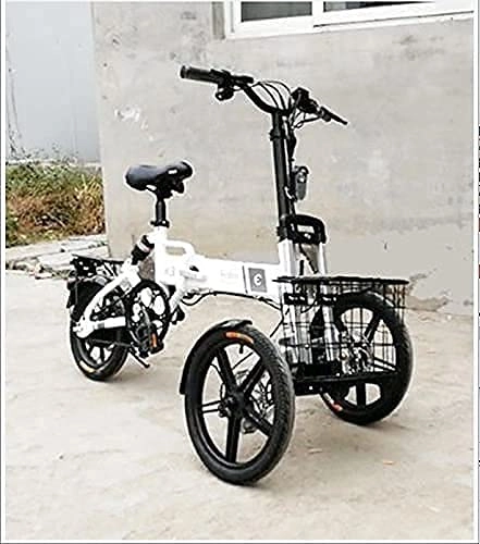 Vélos électriques : XJYXH Tricycle pliable multifonctionnel, anti-renversement électrique de voiture adulte scooter batterie voiture petit vélo électrique (couleur : B, taille : 10A)