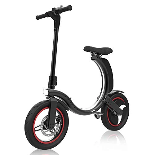 Vélos électriques : YANGMAN-L Scooter électrique Pliant, 350W 7, 8 AH 12 Pouces Ville vélo électrique Urbain de Banlieue Pliant Vélo de Route, Noir