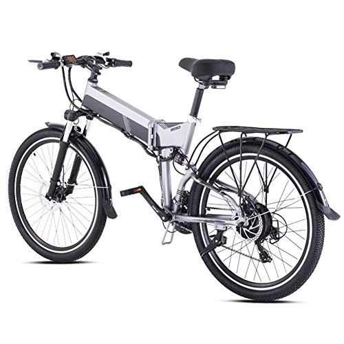 Vélos électriques : Ylight VTT Électrique avec 500 W Moteur sans Balais, 48V12.8AH Batterie Au Lithium Et 26 Pouces Gros Pneu, Gris