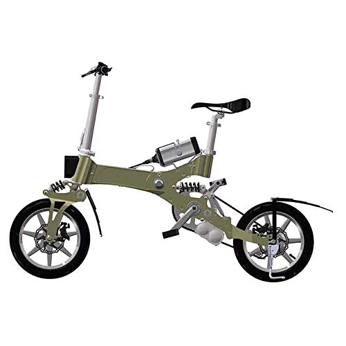 Vélos électriques : YLJYJ Vélo électrique Pliant, Batterie au Lithium de Voiture électrique à Deux Roues Mini pédale Aide à Voyager Voiture de Batterie de Voyage Portable, Hommes et Femmes (vélos d'exercice)