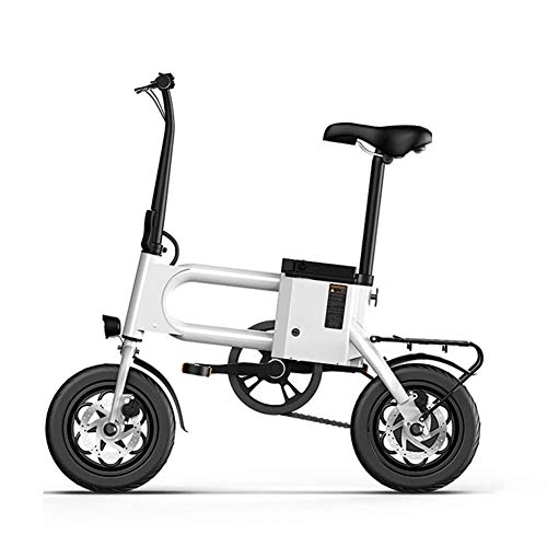 Vélos électriques : YLJYJ Vélo électrique Pliant, Cadre en Alliage Luminum, Mini-Voiture électrique à Deux Roues, Scooter Ultra léger, avec Roues de 12 Pouces, Vitesse maximale (vélos d'exercice)