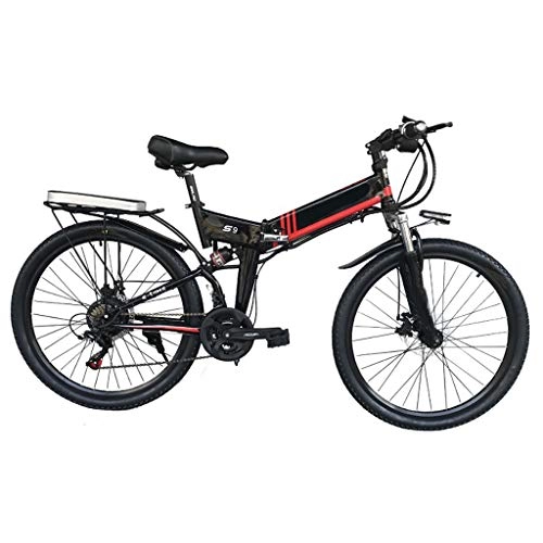 Vélos électriques : YUN&BO Vélo électrique, électrique Pliant de vélo de Montagne Vélo électrique 48V Batterie au Lithium, léger et Pliable vélo pour Ados et Adultes en Plein air Voyage