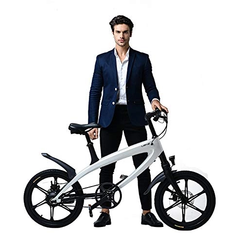 Vélos électriques : YUNYIHUI Vélo électrique 20 Pouces, vélo électrique Intelligent, Roue Monobloc en Alliage de magnésium, Haut-Parleur Bluetooth, Batterie Amovible LG, vélo de Ville Simple, B-36V5.8AH