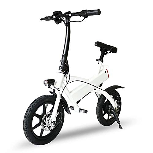 Vélos électriques : YYD Vlo lectrique Se Pliant la Mode de Corps et Le Scooter fut d'E-Vlo, Bicyclette lectrique de Moteur arrire de 36V 350W, Blanc, 7.8AH
